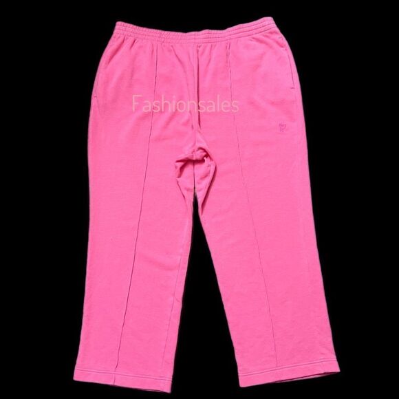 Victoria’s Secret pink Cotton Track Ankle Sweatpants Pants Pink XXL - Picture 1 of 4